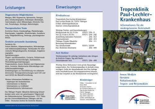 Akutkrankenhaus Tropen- und Reisemedizin - Tropenklinik Paul ...