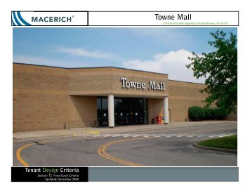 Towne Mall Food Court Criteria - Macerich