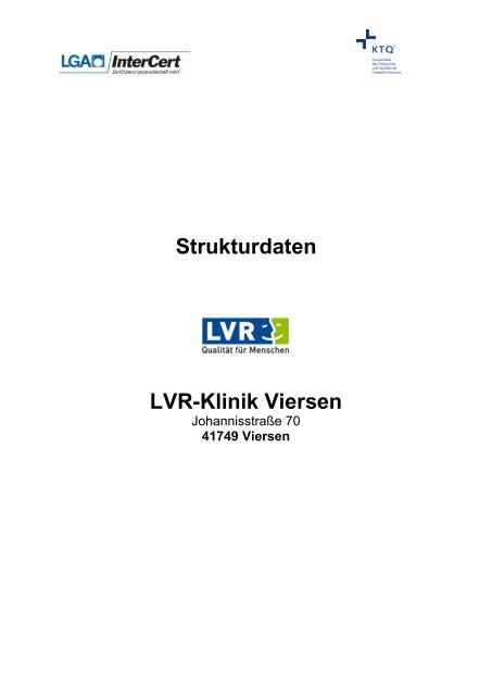 Strukturdaten LVR-Klinik Viersen - KTQ