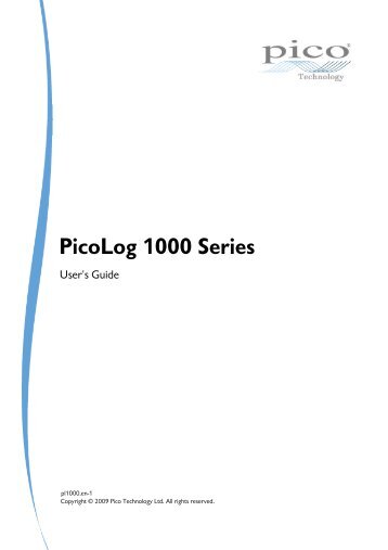 PicoLog 1000 Series User's Guide - Pico Technology