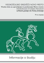 Informacije o Å¡tudiju - Visoka Å¡ola za upravljanje in poslovanje Novo ...