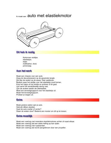 Ik maak een auto met elastiekmotor - Ontdekplek