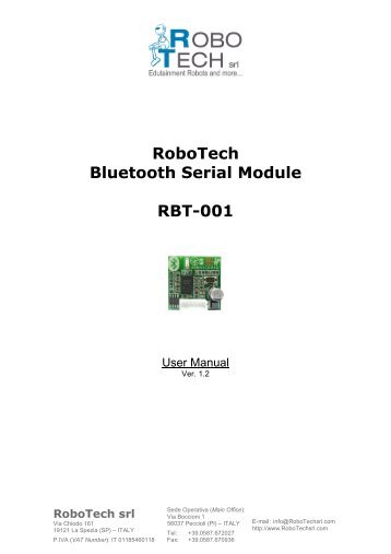 RBT-001 Module - User Manual v.1.2