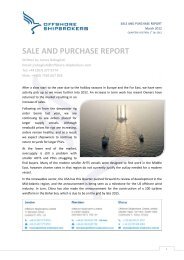 SALE AND PURCHASE REPORT - Offshore Shipbrokers