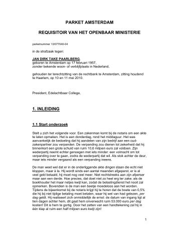 parket amsterdam requisitoir van het openbaar ministerie 1. inleiding