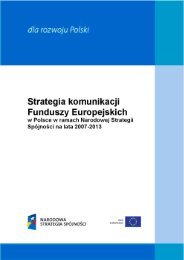 Strategia komunikacji Funduszy Europejskich na lata 2007-2013