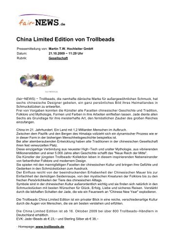 PDF :: fair-NEWS.de :: China Limited Edition von Trollbeads