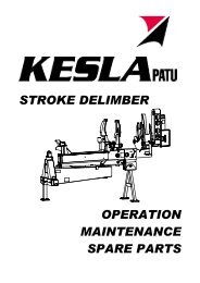 STROKE DELIMBER OPERATION MAINTENANCE SPARE PARTS