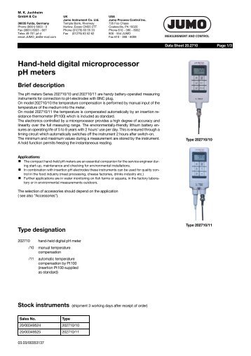 Hand-held digital microprocessor pH meters
