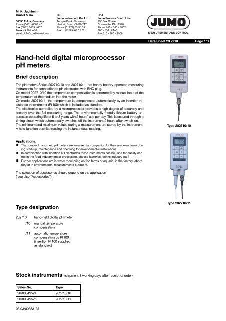 Hand-held digital microprocessor pH meters