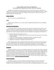 Library Rules, Policy, and Guidelines for Gretna High School Library ...