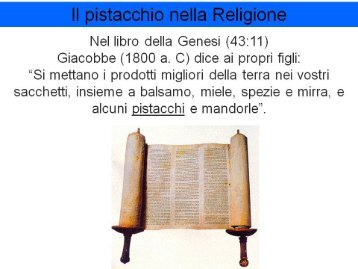 Il pistacchio nella Religione - Portale dell'innovazione