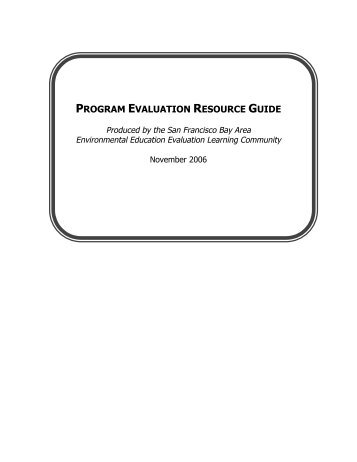 program evaluation resource guide - Kern County Superintendent of ...