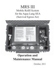 mrs iii maintenance - Aqua Lung