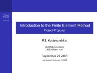 Introduction to the Finite Element Method - Project Proposal