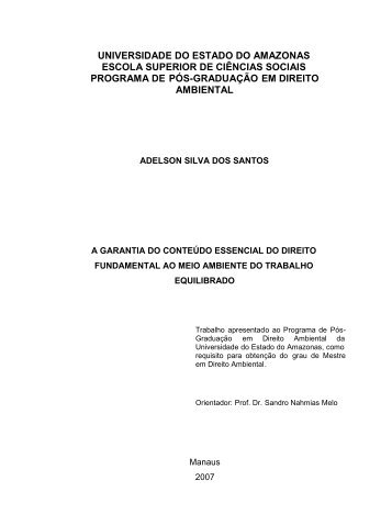 adelson silva dos santos - uea - pós graduação