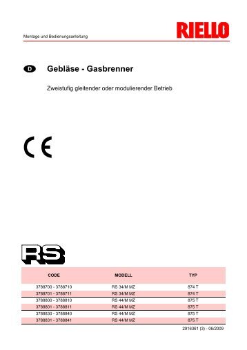 Gebläse - Gasbrenner