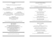 Side Dishes Jacobite Dinner Menu Starters Main Courses ... - Boisdale