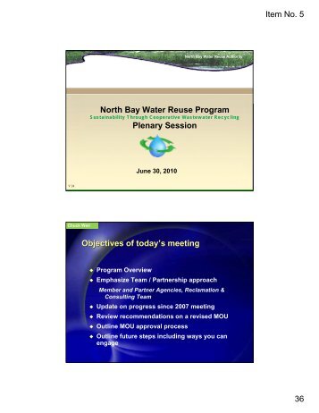 Plenary Session PowerPoint Presentation - North Bay Water Reuse ...