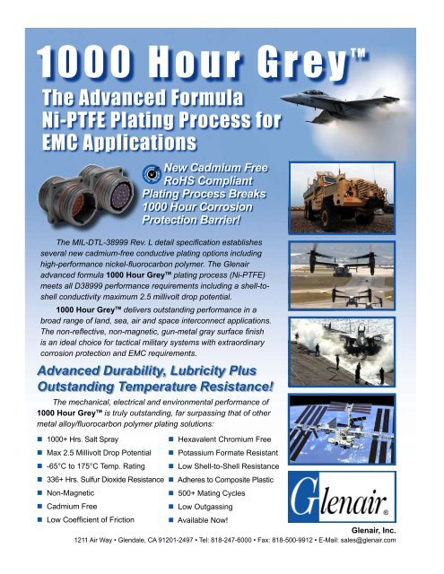 EMI/EMP Filter Connectors Catalog - Glenair, Inc.