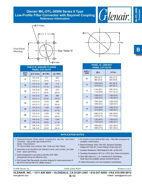 EMI/EMP Filter Connectors Catalog - Glenair, Inc.