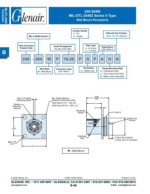 EMI/EMP Filter Connectors Catalog - Glenair, Inc.