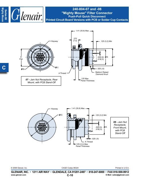 EMI/EMP Filter Connectors Catalog - Glenair, Inc.