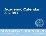 Academic Calendar 12-13 - St. Mary's Roman Catholic Church