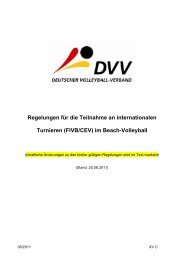 (FIVB/CEV) im Beach-Volleyball - Deutscher Volleyball-Verband