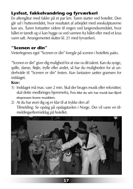 Program - Foreningen Vinterlege For UdviklingshÃ¦mmede