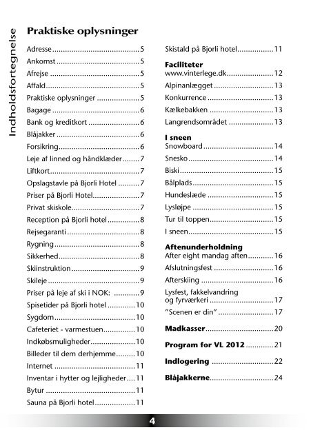 Program - Foreningen Vinterlege For UdviklingshÃ¦mmede
