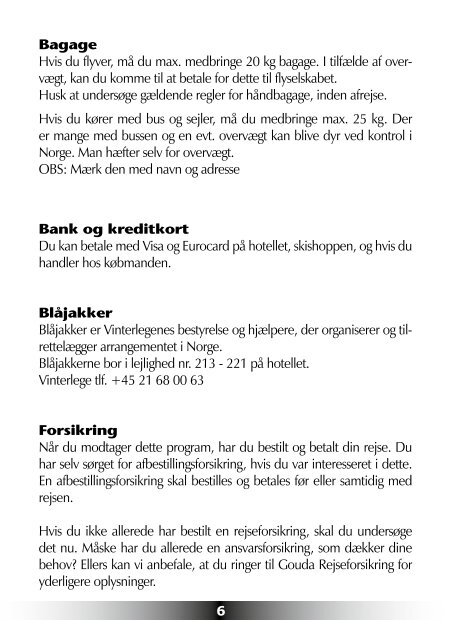 Program - Foreningen Vinterlege For UdviklingshÃ¦mmede
