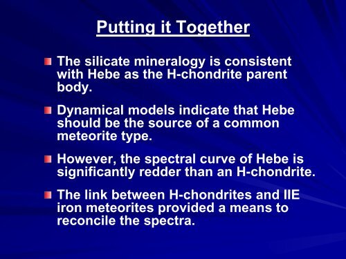 IDing Meteorite Parent Bodies