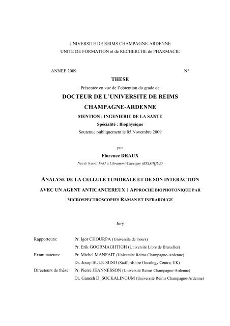 Docteur De L Universite De Reims Champagne Ardenne Universita C De