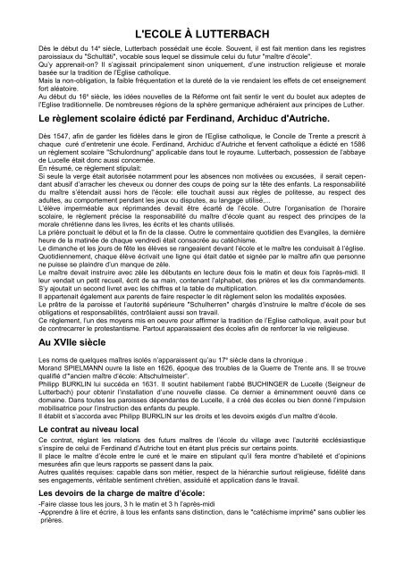 l'ecole maternelle - Association d'Histoire de Lutterbach