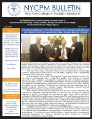 NYCPM Bulletin VI - New York College of Podiatric Medicine