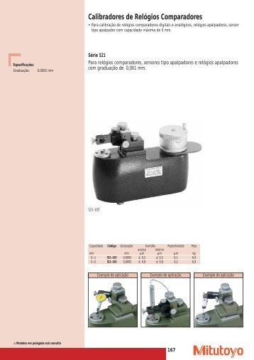 Calibradores de Relógios Comparadores - Mitutoyo