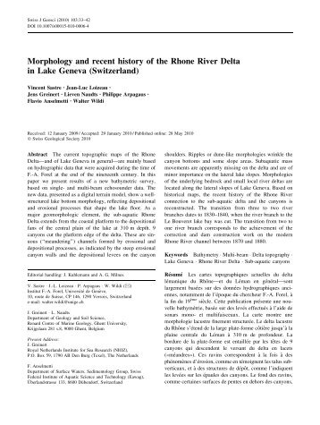 Morphology and recent history of the Rhone River Delta in ... - Eawag