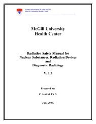 radiation - McGill Medical Physics Unit - McGill University