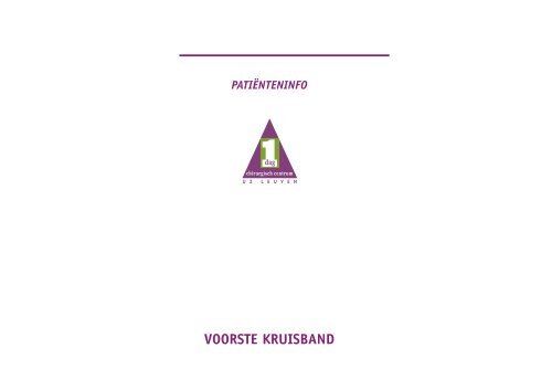 VOORSTE KRUISBAND - UZ Leuven