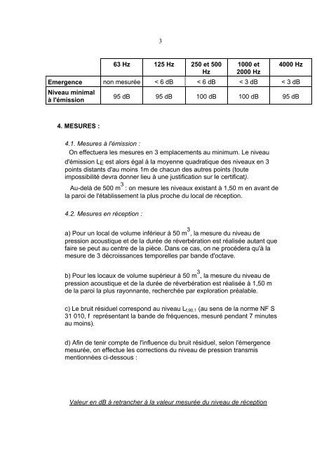 Niveaux sonores dans les discothèques : Protection des usagers ...