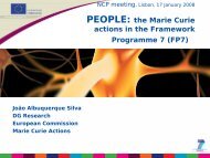 PEOPLE Marie Curie Actions in FP7 - FCT