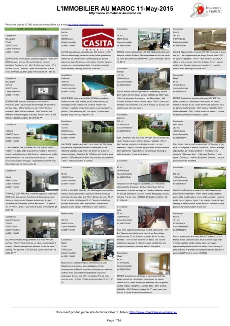 Immobilier Au Maroc Location Mohammedia Yasmina