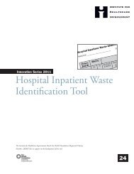 Hospital Inpatient Waste Identification Tool