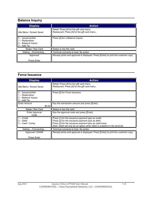 Future Proof Terminal Merchant Manual - Chase Paymentech