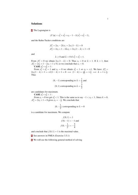 Problem Sheet 9 with Solutions GRA 6035 Mathematics