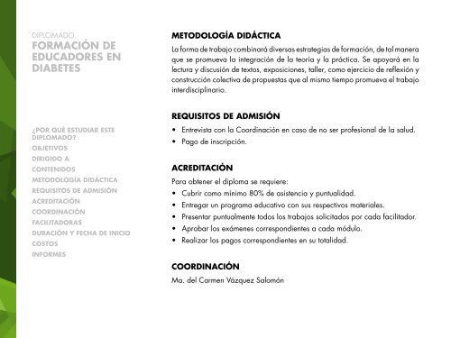 formación de educadores en diabetes - Universidad Iberoamericana ...