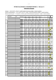 1 WYNIKI KOLOKWIUM Z FUNDAMENTOWANIA 2 â KB (sem.7)