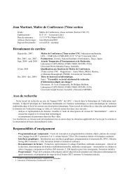 Jean Martinet, Maître de Conférences 27ème section ... - LIFL