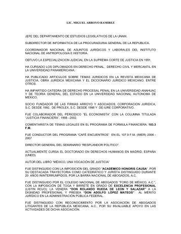 Miguel Arroyo Ramirez - Instituto Federal de Especialistas de ...